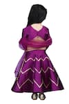 Shop_The little celebs_Purple Silk Embroidered Gota Lehenga Set 