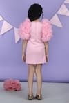 Shop_The little celebs_Pink Imported Crepe Solid Ruffled Sleeve Dress _at_Aza_Fashions