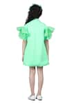 Shop_The little celebs_Green Imported Crepe Solid Dress With Inner 