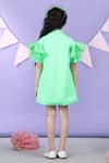 Shop_The little celebs_Green Imported Crepe Solid Dress With Inner _at_Aza_Fashions