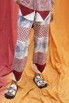 Shop_Jodi_White Poplin Print Geometric Glory Sanna Trouser  _Online_at_Aza_Fashions