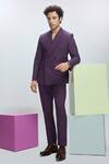 Buy_Nirmooha_Purple Linen Solid Straight Pant _at_Aza_Fashions