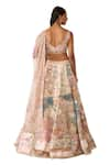 Buy_Varun Bahl_Multi Color Silk Dupion Embroidered Floral Linear Lehenga Set  