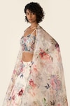 Varun Bahl_Ivory Organza Embroidered Floral Sequin And Cutdana Lehenga Set _at_Aza_Fashions