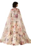 Buy_Varun Bahl_Ivory Organza Embroidered Floral Sequin And Cutdana Lehenga Set 