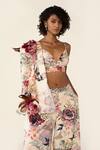 Buy_Varun Bahl_Ivory Crepe Printed Floral Jacket Shawl Lapel And Trouser Set 