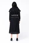 Shop_Leh Studios_Black 100% Cotton Solid Lapel Collar Metro Jacket Dress _at_Aza_Fashions