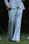 Shop_Lasha_Blue Organza Embroidered Cutdana Collared Peplum Jacket Pant Set _Online_at_Aza_Fashions