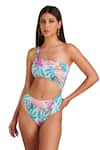 Kai Resortwear_Blue Carvico Italian Jersey(80% Polyamide 20% Lush Monokini  _Online_at_Aza_Fashions