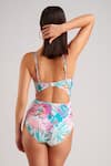 Shop_Kai Resortwear_Blue Carvico Italian Jersey(80% Polyamide Lush Sleeveless Monokini  _at_Aza_Fashions