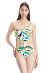 Buy_Kai Resortwear_Green Carvico Italian Jersey(80% Polyamide 20% Elastane) Monokini  _at_Aza_Fashions