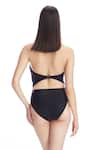 Shop_Kai Resortwear_Black Carvico Italian Jersey(80% Polyamide 20% Noir Monokini  _at_Aza_Fashions