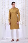 Buy_Taroob_Green Silk Printed Mughal Darbar Motifs Kurta Set _at_Aza_Fashions