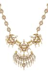 Tribe Amrapali_Gold Plated Stone Malaya Studded Half Moon Necklace _Online_at_Aza_Fashions