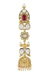 Tribe Amrapali_Gold Plated Stones Maheshi Jhumki Earrings _Online_at_Aza_Fashions