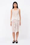Buy_Leh Studios_White 100% Cotton Lace Sheer Midi Skirt _at_Aza_Fashions