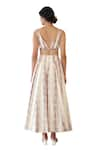 Baise Gaba_Off White Rayon Moss Printed Chevron Striped Spectrum  _at_Aza_Fashions