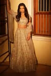 Shop_Osaa by Adarsh_White Silk Embroidery Zardozi Round Bridal Lehenga Set_Online_at_Aza_Fashions