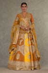 Buy_Masaba_Yellow Lehenga And Blouse Raw Silk Embellished Neel Kamal Embroidered Bridal Set _at_Aza_Fashions