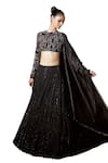 Buy_Itrh_Black Lehenga And Blouse Net Embellished Crystal Figurine Flow Set  _Online_at_Aza_Fashions