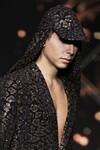 Itrh_Black Crystal Boxy Chic Embellished Cap With Attached Scarf _Online_at_Aza_Fashions