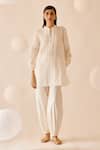 Buy_Bunka_Ivory Cotton Solid Cecile Harem Pant  _at_Aza_Fashions