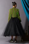 Shop_Quod_Black 80% Nylon 20% Silk Printed Cereal Girl Layered Midi Skirt _at_Aza_Fashions