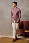 Buy_Philocaly_Purple Suiting Plain Josh Bandhgala _Online_at_Aza_Fashions
