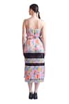 Buy_Zosia_Pink Luxury Satin Georgette Printed Floral Kas Pleated Dress 