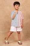 Buy_The Right Cut_Multi Color Pure Cotton Print Wave Shirt _at_Aza_Fashions