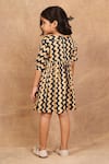 Shop_The Right Cut_Black Pure Cotton Print Swirl Sunshine Dress _at_Aza_Fashions