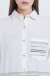 Shop_Bohobi_White Cotton Woven Stripes Shirt Collar Loved By All With Shorts _Online_at_Aza_Fashions