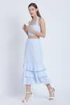 Shop_Bohobi_Blue Cotton Printed Stripe Square Swing With Me Crop Top And Skirt Set _Online_at_Aza_Fashions