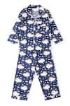 Buy_Bohobi_Blue 100% Cotton Printed Nap Time Its Night Suit Pyjama Set _at_Aza_Fashions