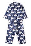 Shop_Bohobi_Blue 100% Cotton Printed Nap Time Its Night Suit Pyjama Set _at_Aza_Fashions