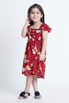 Shop_Bohobi_Red Crepe Printed Floral Pretty Dress _Online_at_Aza_Fashions