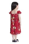 Buy_Bohobi_Red Crepe Printed Floral Pretty Dress 