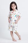 Buy_Bohobi_White Cotton Printed Transformers Night Suit Shorts Set _at_Aza_Fashions