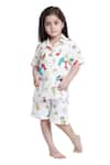 Buy_Bohobi_White Cotton Printed Transformers Night Suit Shorts Set _Online_at_Aza_Fashions