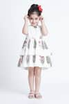 Buy_Bohobi_White Cotton Block Printed Floral Layered Dress _at_Aza_Fashions