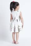 Shop_Bohobi_White Cotton Block Printed Floral Layered Dress _at_Aza_Fashions