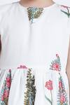 Shop_Bohobi_White Cotton Block Printed Floral Layered Dress 