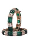 Buy_Auraa Trends_Green Stones Stacked Embellished Bangle_Online_at_Aza_Fashions