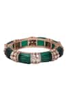 Shop_Auraa Trends_Green Stones Stacked Embellished Bangle_Online_at_Aza_Fashions