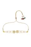 Shop_MAISARA JEWELRY_Gold Plated Kundan Embellished Choker _at_Aza_Fashions