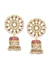 Buy_MAISARA JEWELRY_Gold Plated Ruby Embellished Jhumkas _at_Aza_Fashions