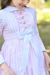 The Pony & Peony Co._Pink Cotton Print Striped Bow Ribbon Dress  _Online_at_Aza_Fashions