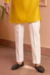 Buy_Isha Gupta Tayal_Yellow Kurta Pure Chanderi Silk Embroidered Dori Marodi Work And Pant Set _Online_at_Aza_Fashions