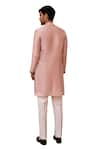 Buy_Isha Gupta Tayal_Pink Kurta Pure Chanderi Silk Embroidered Dori Thread And Pant Set 