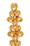 Minaki_Gold Plated Kundan Bloom Vine Embellished Earrings_Online_at_Aza_Fashions